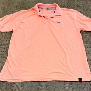 Red Rhino Men’s Coral Pink Polo Shirt XL Short Sleeve Embroidered Logo